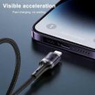 Yesido CA165L 27W USB + USB-C / Type-C to 8 Pin 2 in 1 Fast Charging Data Cable, Length:1.2m(Black) - 3