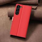 For Samsung Galaxy S21 5G Color Matching RFID Anti-theft Leather Phone Case(Red) - 3