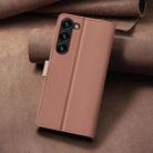 For Samsung Galaxy S21+ 5G Color Matching RFID Anti-theft Leather Phone Case(Brown) - 3