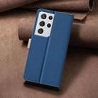 For Samsung Galaxy S21 Ultra 5G Color Matching RFID Anti-theft Leather Phone Case(Blue) - 3