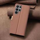 For Samsung Galaxy S22 Ultra 5G Color Matching RFID Anti-theft Leather Phone Case(Brown) - 3