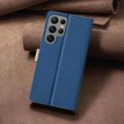 For Samsung Galaxy S22 Ultra 5G Color Matching RFID Anti-theft Leather Phone Case(Blue) - 3