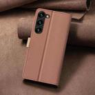 For Samsung Galaxy S23+ 5G Color Matching RFID Anti-theft Leather Phone Case(Brown) - 3