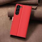 For Samsung Galaxy S23+ 5G Color Matching RFID Anti-theft Leather Phone Case(Red) - 3