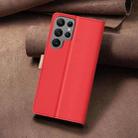 For Samsung Galaxy S23 Ultra 5G Color Matching RFID Anti-theft Leather Phone Case(Red) - 3