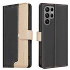 For Samsung Galaxy S25 Ultra 5G Color Matching RFID Anti-theft Leather Phone Case(Black) - 1