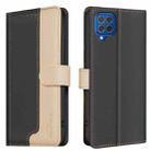 For Samsung Galaxy A22 4G Color Matching RFID Anti-theft Leather Phone Case(Black) - 1