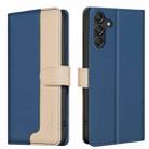 For Samsung Galaxy A24 4G Color Matching RFID Anti-theft Leather Phone Case(Blue) - 1