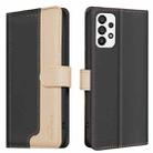 For Samsung Galaxy A33 Color Matching RFID Anti-theft Leather Phone Case(Black) - 1