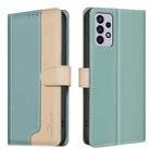 For Samsung Galaxy A52 Color Matching RFID Anti-theft Leather Phone Case(Green) - 1