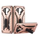 Shockproof TPU + PC Protective Case with Holder For Xiaomi Redmi 9 (Rose Gold) - 1