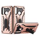 Shockproof TPU + PC Protective Case with Holder For Huawei Y6p (Rose Gold) - 1