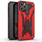 For iPhone 12 / 12 Pro Shockproof TPU + PC Protective Case with Holder(Red) - 1