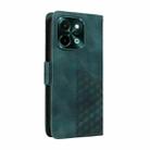 For vivo Y28 4G Embossed Rhombus Starry Leather Phone Case(Green) - 3