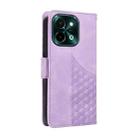 For vivo Y28 4G Embossed Rhombus Starry Leather Phone Case(Purple) - 3