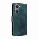 For vivo Y03 4G / Y18 / Y18e Embossed Rhombus Starry Leather Phone Case(Green) - 3