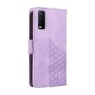 For vivo Y20 / Y20i / Y20s Embossed Rhombus Starry Leather Phone Case(Purple) - 3