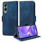 For vivo Y17s / Y36i 5G Embossed Rhombus Starry Leather Phone Case(Blue) - 1