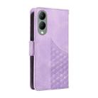 For vivo Y17s / Y36i 5G Embossed Rhombus Starry Leather Phone Case(Purple) - 3