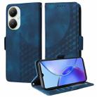 For vivo Y35M+ / Y35+ / Y27 4G Embossed Rhombus Starry Leather Phone Case(Blue) - 1