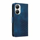 For vivo Y35M+ / Y35+ / Y27 4G Embossed Rhombus Starry Leather Phone Case(Blue) - 3