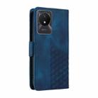 For vivo Y11 2023 / Y02 4G Embossed Rhombus Starry Leather Phone Case(Blue) - 3