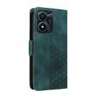 For vivo Y02s / Y56 5G Global Embossed Rhombus Starry Leather Phone Case(Green) - 3