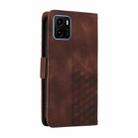 For vivo Y15A 4G Global / Y01 Embossed Rhombus Starry Leather Phone Case(Brown) - 3