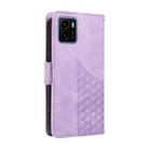 For vivo Y15A 4G Global / Y01 Embossed Rhombus Starry Leather Phone Case(Purple) - 3