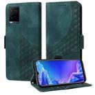 For vivo Y21 2021 / Y21s Embossed Rhombus Starry Leather Phone Case(Green) - 1