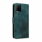For vivo Y21 2021 / Y21s Embossed Rhombus Starry Leather Phone Case(Green) - 3