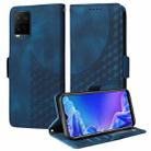 For vivo Y21 2021 / Y21s Embossed Rhombus Starry Leather Phone Case(Blue) - 1