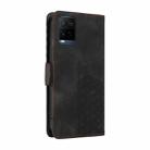 For vivo Y21 2021 / Y21s Embossed Rhombus Starry Leather Phone Case(Black) - 3