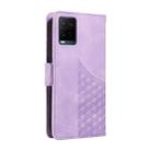 For vivo Y21 2021 / Y21s Embossed Rhombus Starry Leather Phone Case(Purple) - 3