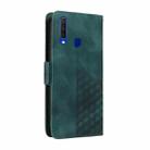 For vivo Y17 / Y15 / Y12 Embossed Rhombus Starry Leather Phone Case(Green) - 3