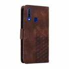 For vivo Y17 / Y15 / Y12 Embossed Rhombus Starry Leather Phone Case(Brown) - 3