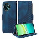 For vivo Y38 5G / T3x 5G Global Embossed Rhombus Starry Leather Phone Case(Blue) - 1