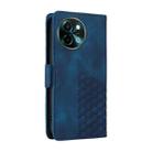 For vivo Y38 5G / T3x 5G Global Embossed Rhombus Starry Leather Phone Case(Blue) - 3