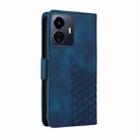 For vivo Y77 5G / iQOO Z6 Lite Global Embossed Rhombus Starry Leather Phone Case(Blue) - 3