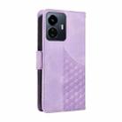 For vivo Y77 5G / iQOO Z6 Lite Global Embossed Rhombus Starry Leather Phone Case(Purple) - 3