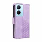 For vivo Y78 5G Global / V29 Lite Embossed Rhombus Starry Leather Phone Case(Purple) - 3