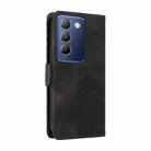 For vivo Y100 IDN / Y200e Global Embossed Rhombus Starry Leather Phone Case(Black) - 3