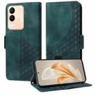 For vivo Y200 / V29E Global Embossed Rhombus Starry Leather Phone Case(Green) - 1