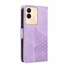 For vivo Y200 / V29E Global Embossed Rhombus Starry Leather Phone Case(Purple) - 3