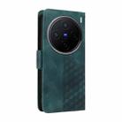 For vivo X200 Embossed Rhombus Starry Leather Phone Case(Green) - 3