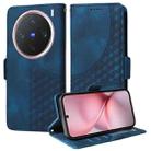 For vivo X200 Pro mini Embossed Rhombus Starry Leather Phone Case(Blue) - 1