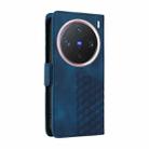 For vivo X200 Pro mini Embossed Rhombus Starry Leather Phone Case(Blue) - 3