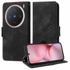 For vivo X200 Pro mini Embossed Rhombus Starry Leather Phone Case(Black) - 1
