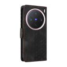 For vivo X200 Pro mini Embossed Rhombus Starry Leather Phone Case(Black) - 3