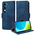For vivo Y29s 5G / Y04 4G Embossed Rhombus Starry Leather Phone Case(Blue) - 1
